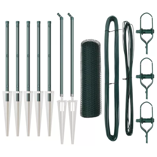  Hatszögletű Kerítés Zöld 0.8x10 m Acél