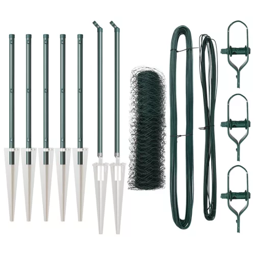  Hatszögletű Kerítés Zöld 0,8x10 m Acél