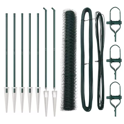  Kerítés oszlopokkal Zöld 1 x 10 m PVC-bevonatos acél