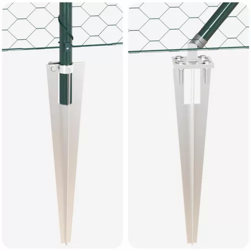  Kerítés oszlopokkal Zöld 1 x 10 m PVC-bevonatos acél