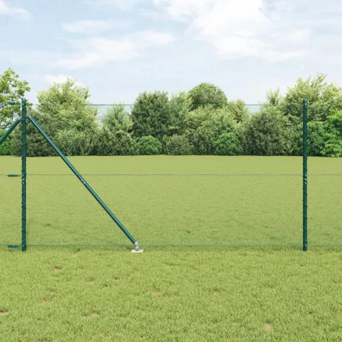  Hatágú Kerítés Zöld 1.2x10 m Acél