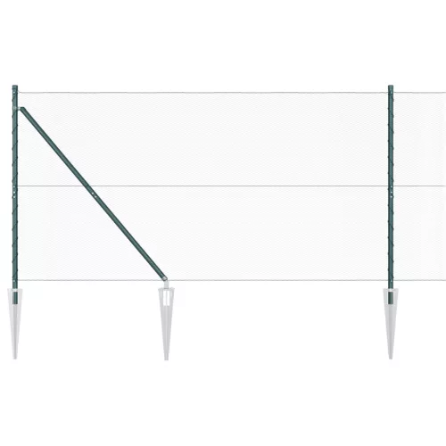  Hatágú Kerítés Zöld 1.2x10 m Acél