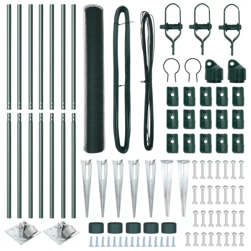  Hatszögletű Kerítés Zöld 1,2x10 m Acél