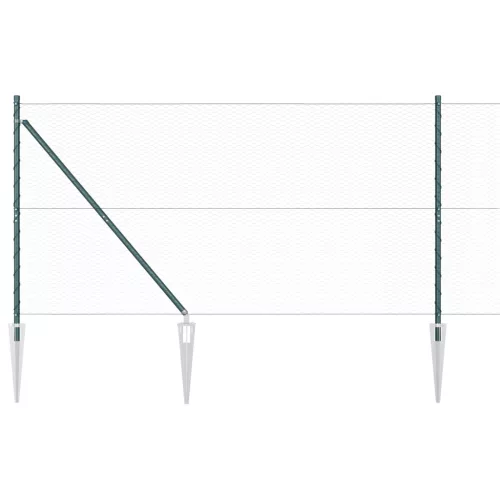 Hatszögletű kerítés Zöld 1.4x10 m Acél