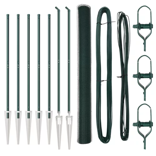  Hatszögletű kerítés Zöld 1,6x10 m Acél