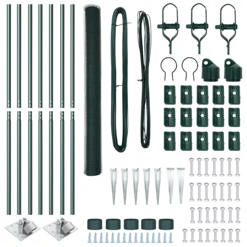  Hatszögű Kerítés Zöld 1.6x10 m Acél