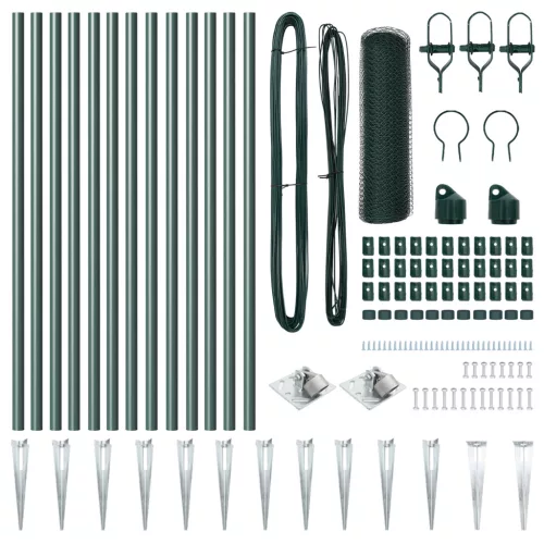  Hexagon kerítés zöld 0.4x25 m acél