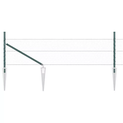  Kerítésoszlop Zöld 25 x 0,5 m (25 mm háló) Acél
