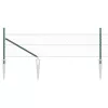  Kerítés Készlet 2 darab Erdőzöld Horganyzott acél 25 x 0.5 m