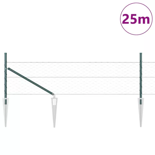  Kerítésoszlop Zöld 25 x 0,5 m (50 mm háló) Acél