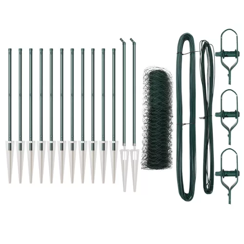  Hatszögletű kerítés Zöld 0.8x25 m Acél