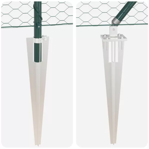  Hatszögletű kerítés Zöld 0.8x25 m Acél