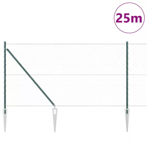  Kerítésoszlop Zöld 25 x 1,2 m (50 mm rács) Acél