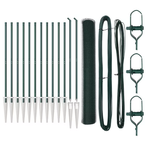  Hexagon Kerítés Zöld 1.4x25 m Acél