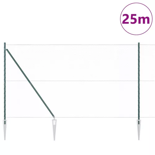  Kerítésoszlop Zöld 25 x 1,5 m (25 mm háló) Acél