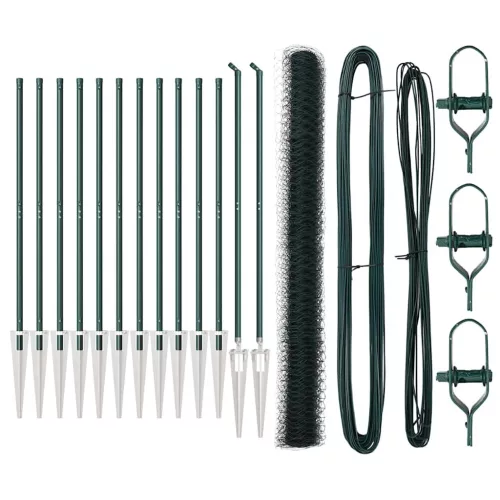  Kerítésoszlop Zöld 25 x 1,5 m (36 mm rács) Acél