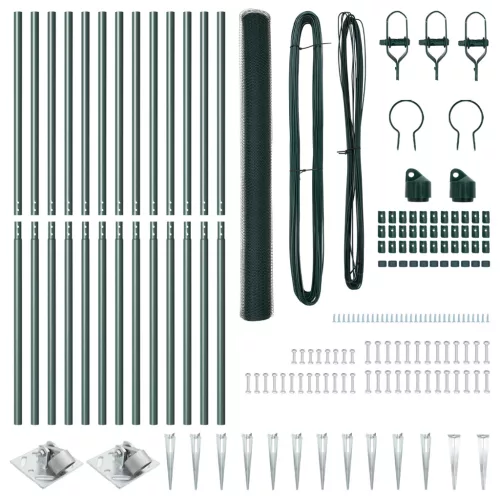  Hatszögű kerítés zöld 1,6x25 m acél