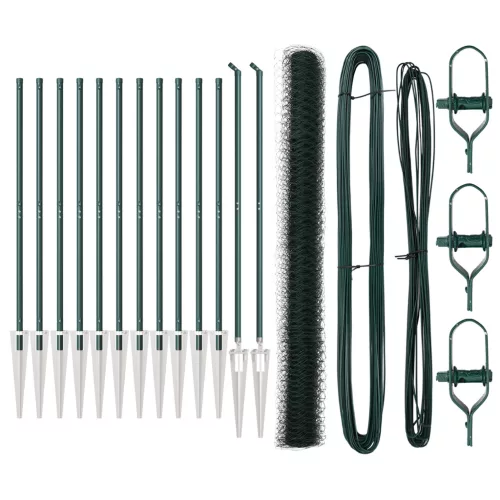  hatszögletű kerítés zöld 1.6x25 m acél