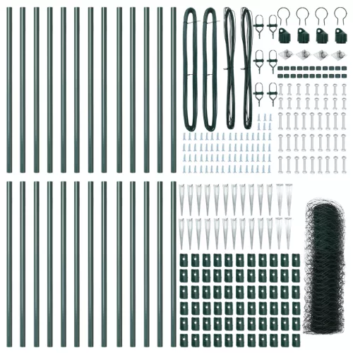  Hatszögletű Kerítés Zöld 0.5x50 m Acél