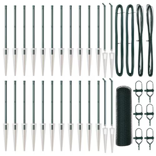  Hexagon Kerítés Zöld 0,6x50 m Acél