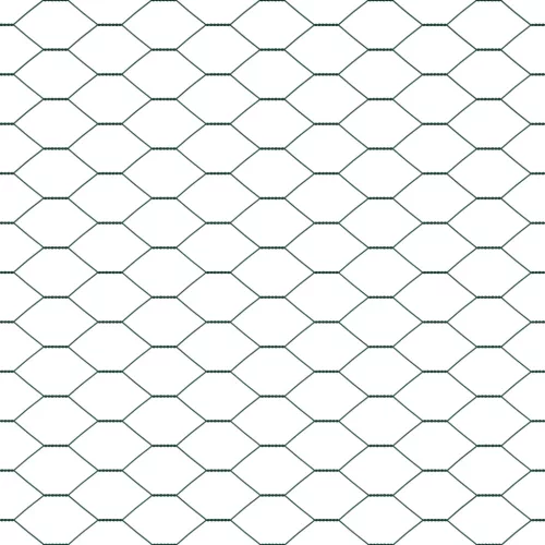  Hexagon Kerítés Zöld 0,6x50 m Acél