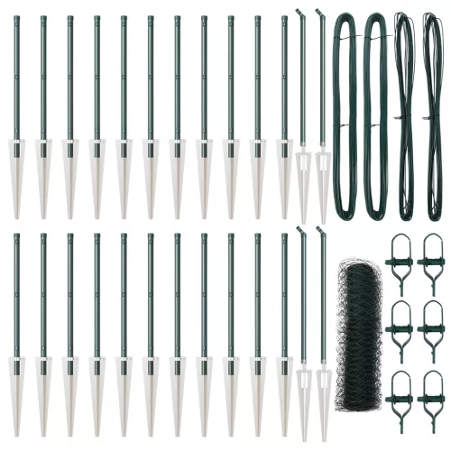  Hatszögletű kerítés Zöld 0.8x50 m Fém