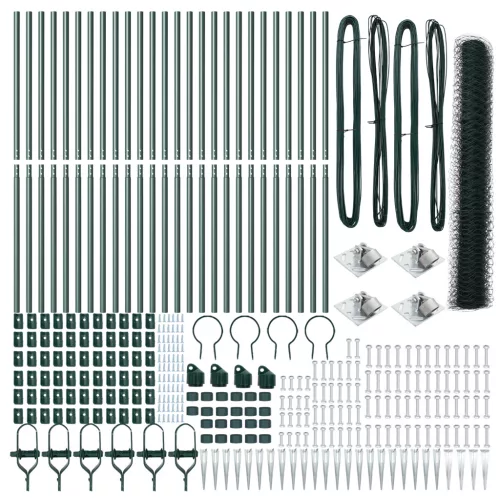  Hatzögű Kerítés Zöld 1.2x50 m Acél