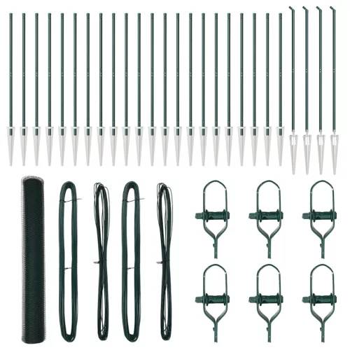  hatszögletű kerítés Zöld 1,4x50 m Acél