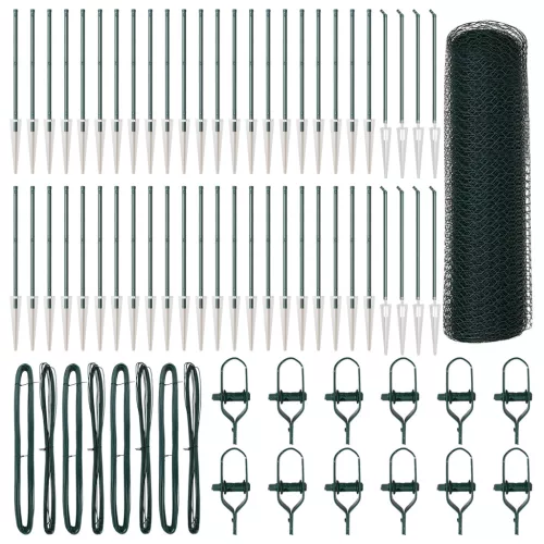  Hatszögletű kerítés zöld 0,5x100 m acél