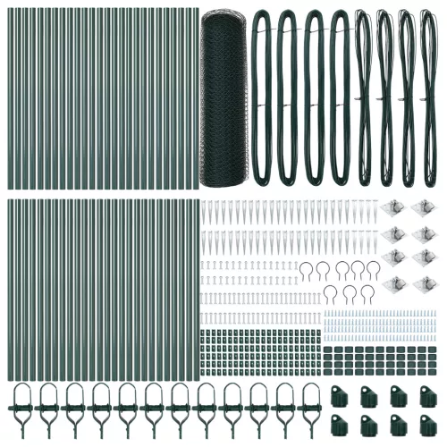  Hatszögletű kerítés zöld 0,5x100 m acél