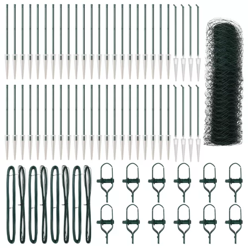  Hatszögletű Kerítés Zöld 1x100 m Acél