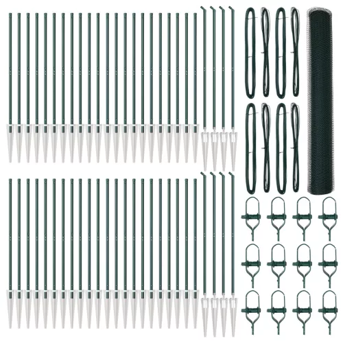  Hatszögletű Kerítés Zöld 1,2x100 m Acél