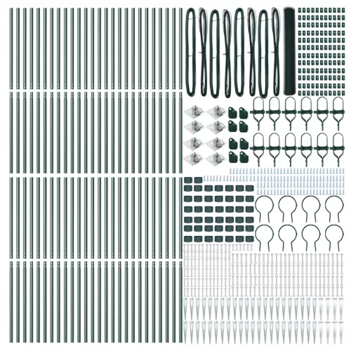  Hatszögletű Kerítés Zöld 1,2x100 m Acél