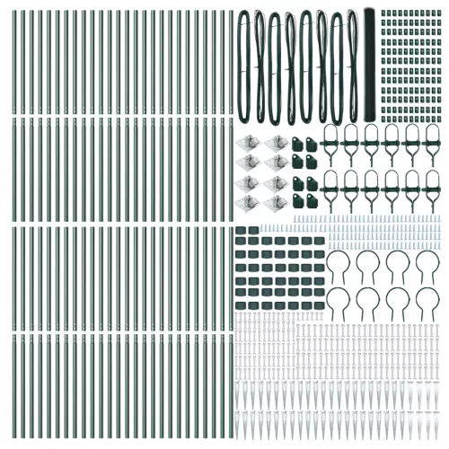  Zöld hatszögletű kerítés 1,5x100 m Acél