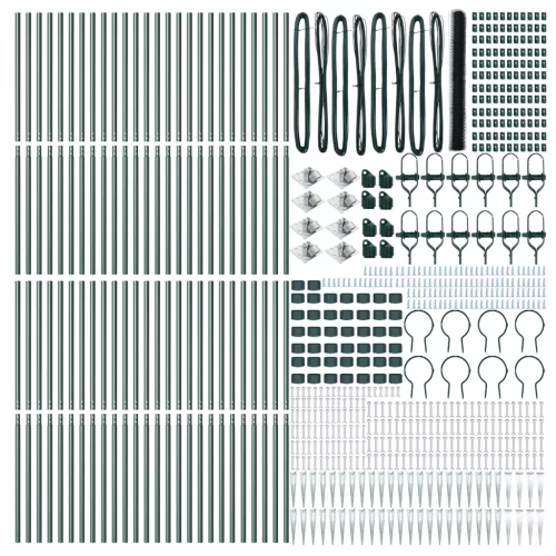 hatszögletű kerítés zöld 1,5x100 m acél