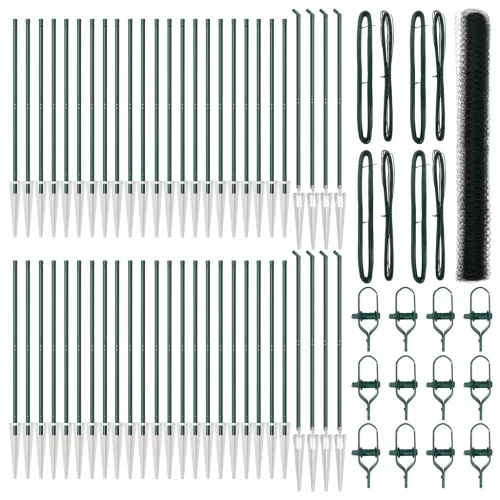  Hatszögletű Kerítés Zöld 1,5x100 m Acél