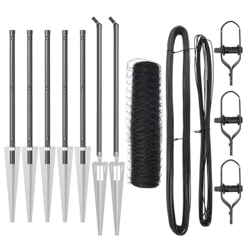  Hatszögű Kerítés Szürkében 0,4x10 m Acél