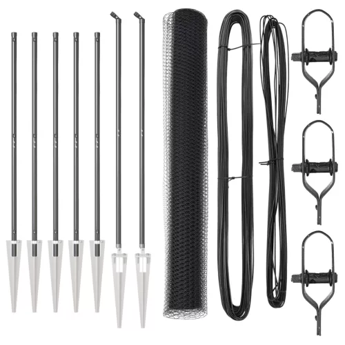  Hexagon Kerítés Szürke 1.2x10 m Acél