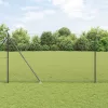  Kerítésoszlop Szürke 10 x 1,5 m (13 mm-es háló) Acél és PVC