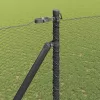  Kerítésoszlop Szürke 10 x 1,5 m (13 mm-es háló) Acél és PVC