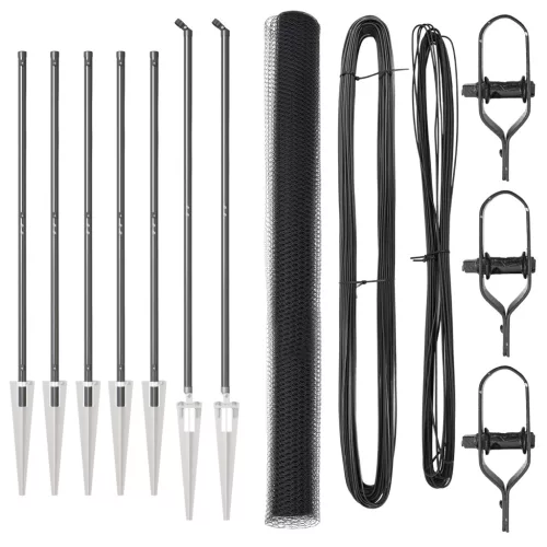  Hexagon Kerítés Szürke 1,5x10 m Acél