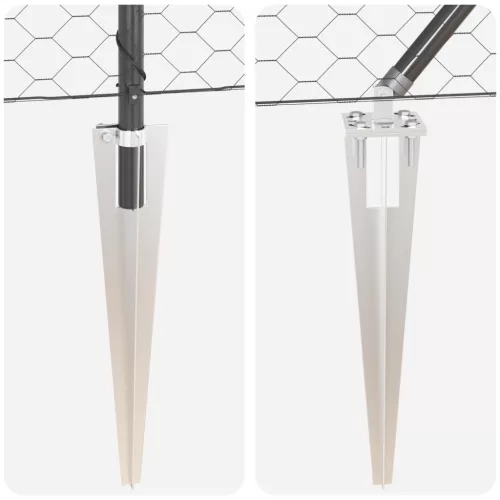  Hatszögű kerítés Szürke 1,6x10 m Acél