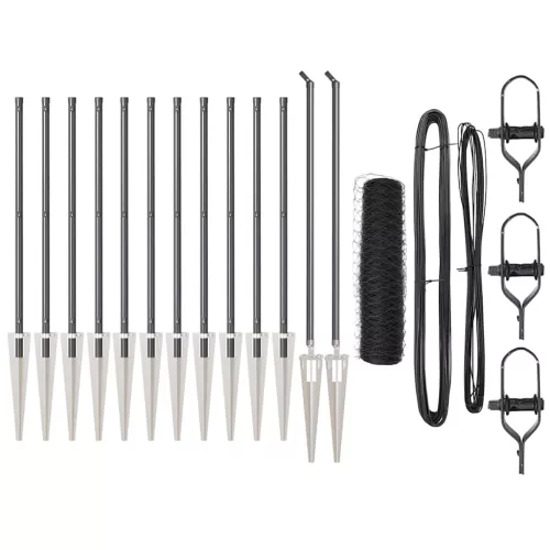  Kerítésoszlop Szürke 25 x 1 m (50 mm-es háló) Acél