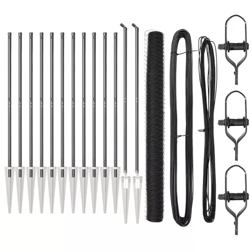  Kerítésoszlop Szürke 25 x 1,5 m (50 mm háló) Acél