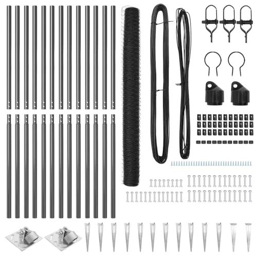  Kerítésoszlop Szürke 25 x 1,5 m (50 mm háló) Acél