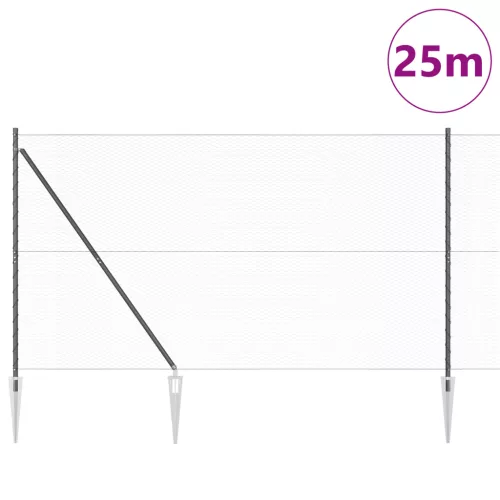  Hatszögű kerítés szürke 1.6x25 m acél