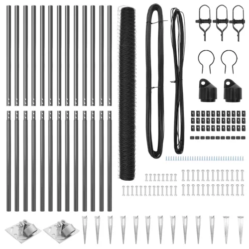  Hatszögletű kerítés Szürke 1.6x25 m Acél