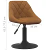  Forgatható Étkezőszékek 2 pcs Barna 46 x 44 x 77.5 cm Műbőr