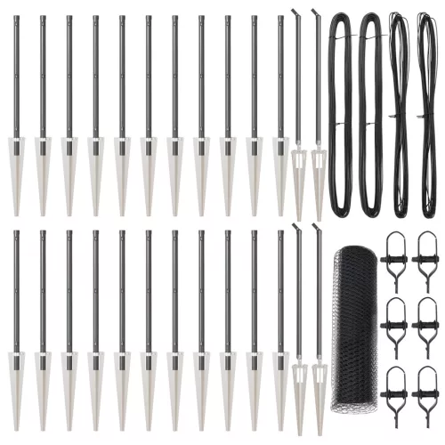  hatszögű kerítés Szürke 0.6x50 m Acél