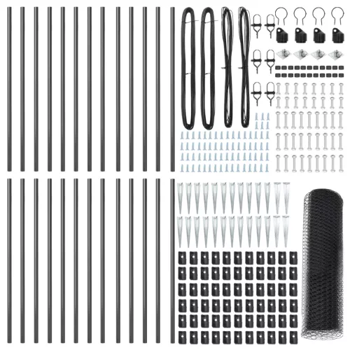  Hexagon kerítés Szürke 0,6x50 m Acél
